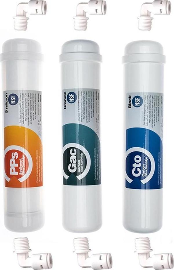 Aquaturk Su Arıtma Ihlas Aura Cebilon Plus 3'lü Filtre Seti Inline Sistem Eco Seri - Image 1