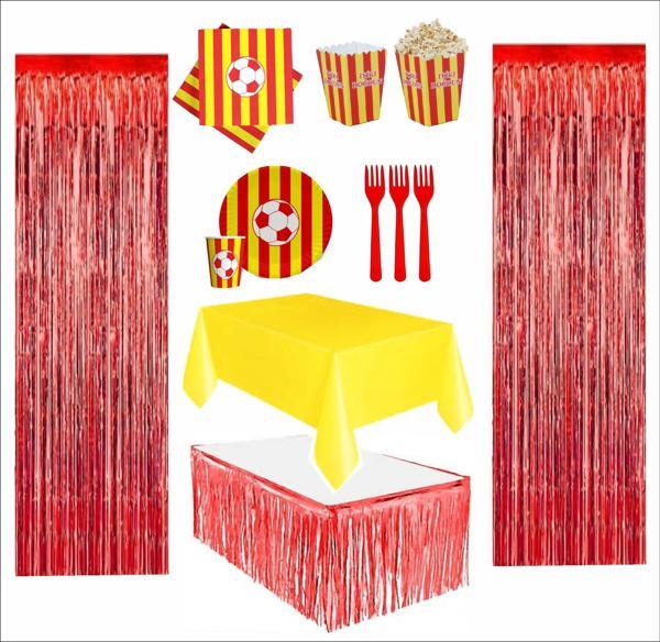 Taraftar (Galatasaray)Tabak, Bardak, Mısır Kutusu, Peçete, Çatal, Kürdan, Fon Perde, Masa Örtüsü, Masa Eteği - Image 1