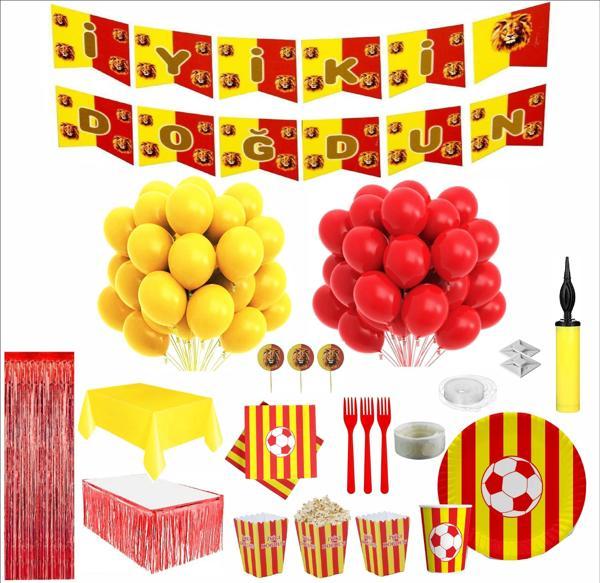 TARAFTAR (GS) 8 KİŞİLİK FULL DOĞUM GÜNÜ SETİ - Image 1