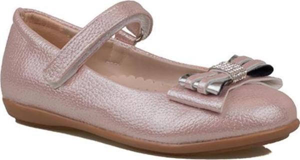 Trend Adımlar Pembe Bebe Kız Çocuk Cırtlı Parlak Babet - Image 1