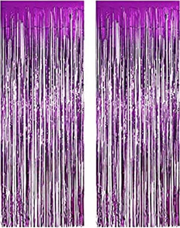 2 Adet Metalize Mor Arka Fon - Image 1