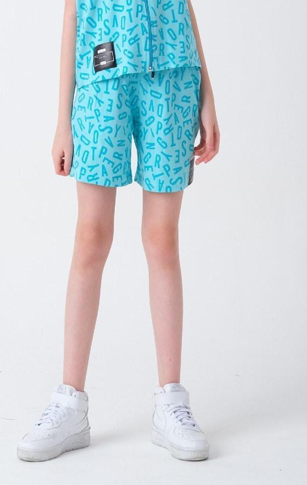 Angelos Gırls Kız Çocuk Harf Baskılı Şort 7-14 Yaş - Image 1