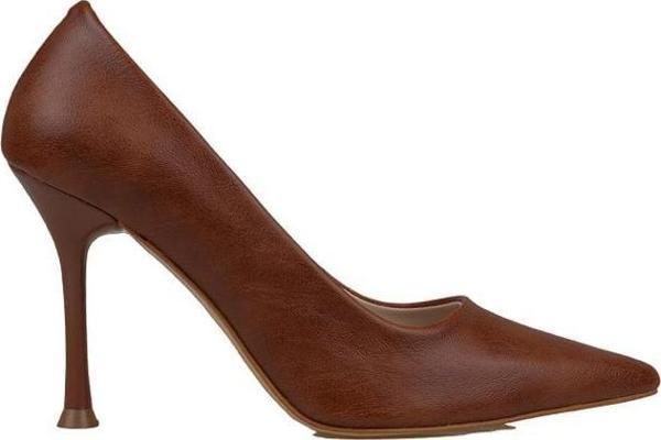 Trend Adımlar Taba Kadın Düz Deri Stiletto - Image 1