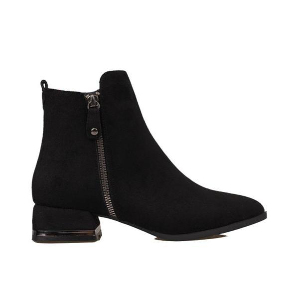 Trend Adımlar Siyah Laura Kadın Süet Bot - Image 1