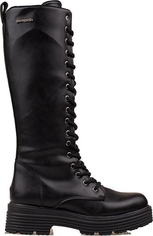 Pierre Cardin Siyah Bağcıklı Kadın Postal Çizme PC-52444 - Image 1