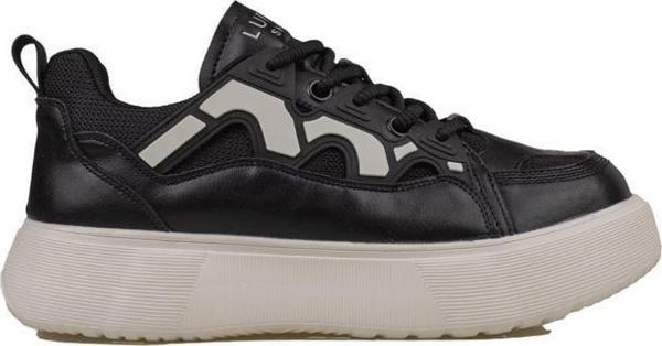 Lufian Siyah Jake Erkek Deri Sneaker - Image 1