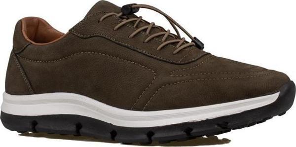 Slayka Haki AeroFlex Hakiki Deri Erkek Casual Ayakkabı - Image 1