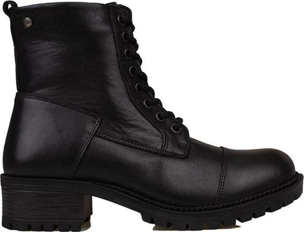 Muya Siyah Kadın Hakiki Deri Postal Bot - Image 1