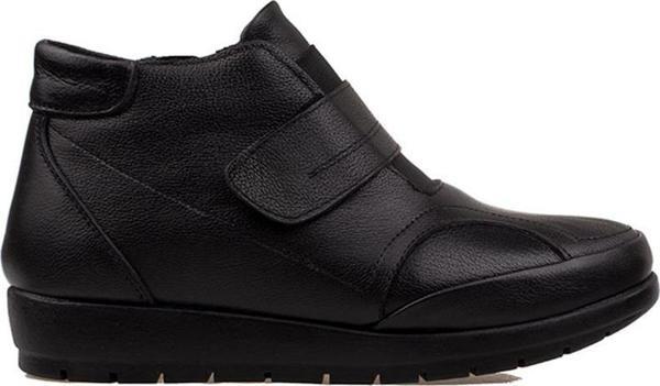 Trend Adımlar Siyah Lastikli Kadın Comfort Casual Bot - Image 1