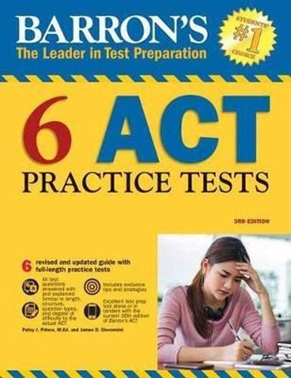 Barron's 6 ACT Practice Tests 3rd Edition (Barron's Test Prep) - Kaplan - Image 1