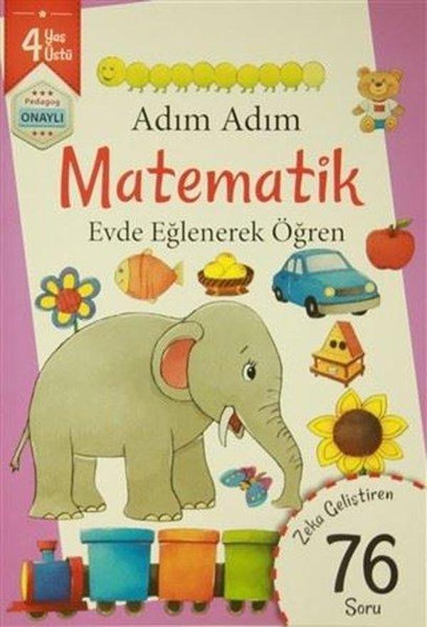 Adım Adım Matematik 4 Yaş - Zeka Geliştiren 76 Soru - Revzen Kitap - Image 1