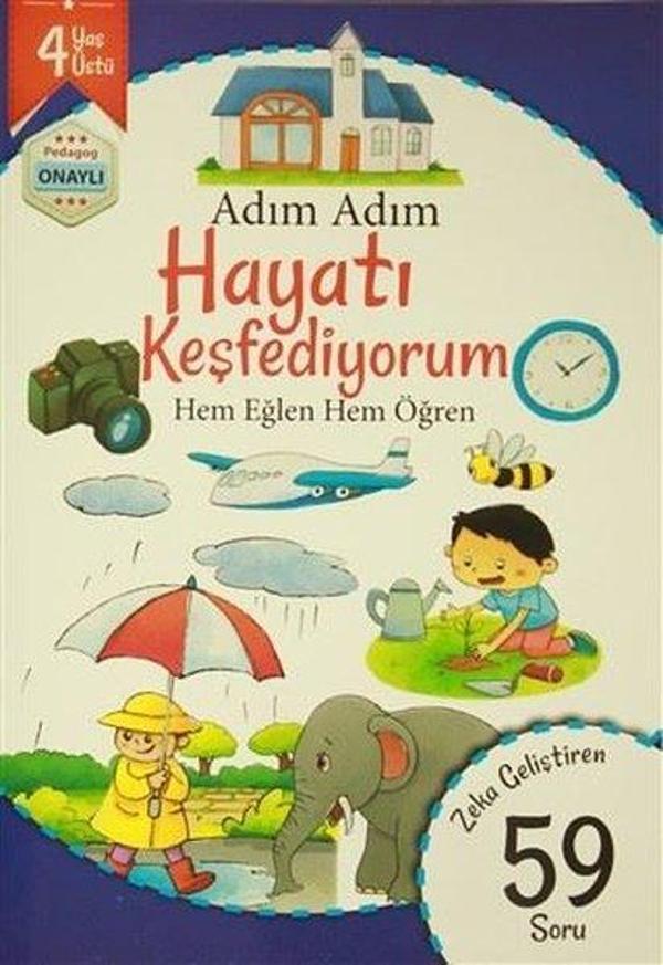 Adım Adım Hayatı Keşfediyorum 4 Yaş - Zeka Geliştiren 59 Soru - Revzen Kitap - Image 1