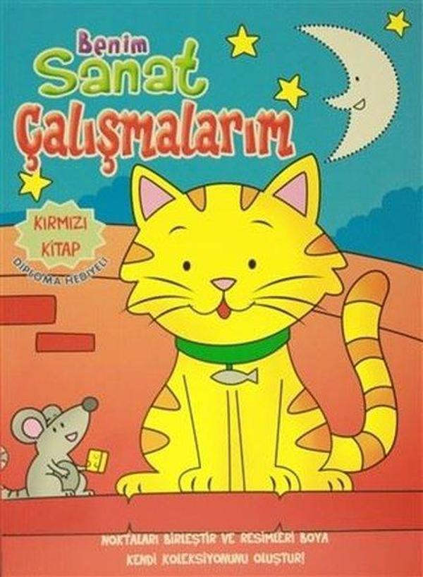 Benim Sanat Çalışmalarım - Kırmızı Kitap Boyama Kitabı - Revzen Kitap - Image 1