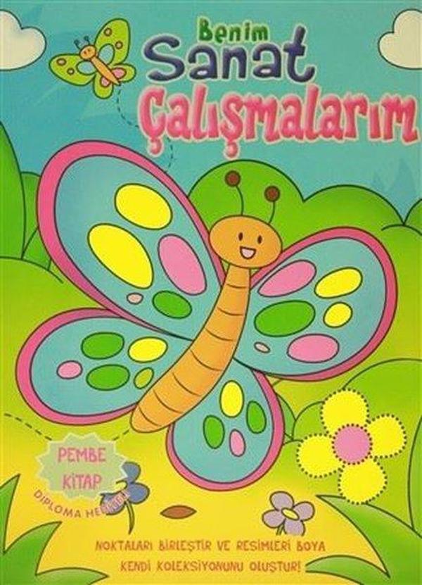 Benim Sanat Çalışmalarım - Pembe Kitap Boyama Kitabı - Revzen Kitap - Image 1