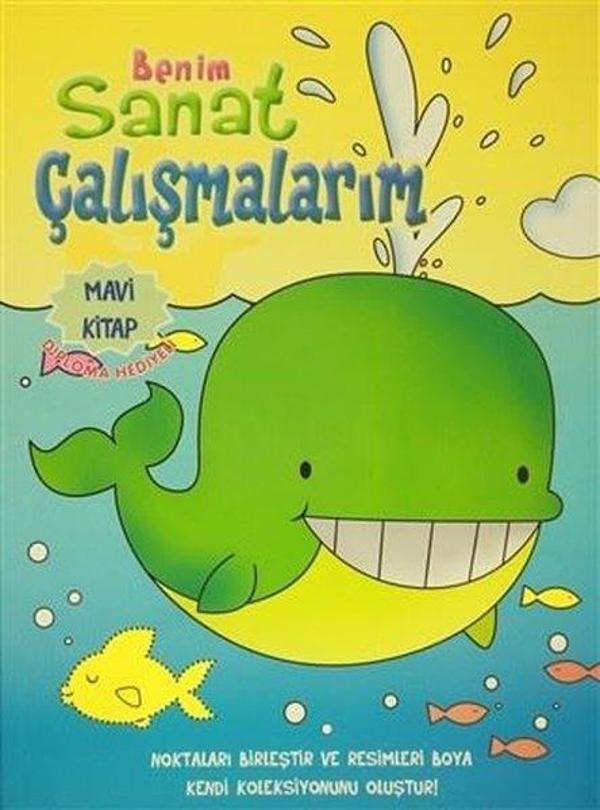 Benim Sanat Çalışmalarım - Mavi Kitap Boyama Kitabı - Revzen Kitap - Image 1