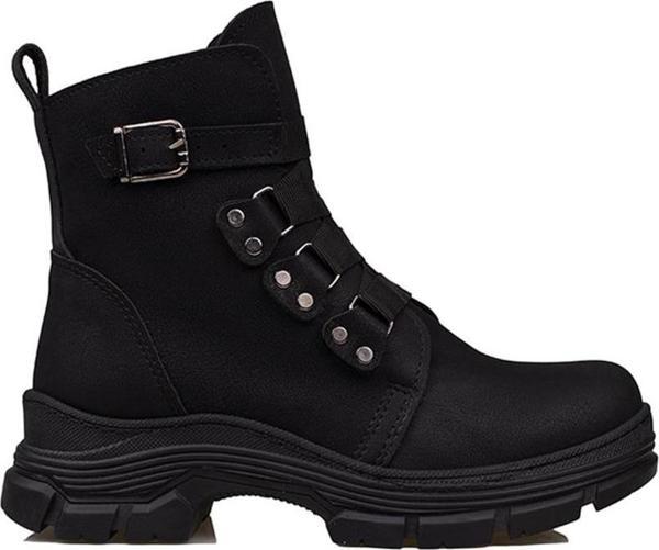 Trend Adımlar Siyah Martina Kadın Yünlü Kauçuk Bot - Image 1