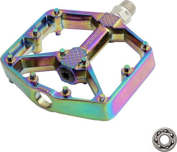 Impact O-SLICK Alüminyum Bisiklet Pedalı Tek Rulmanlı Rainbow PDL-228 - Image 1