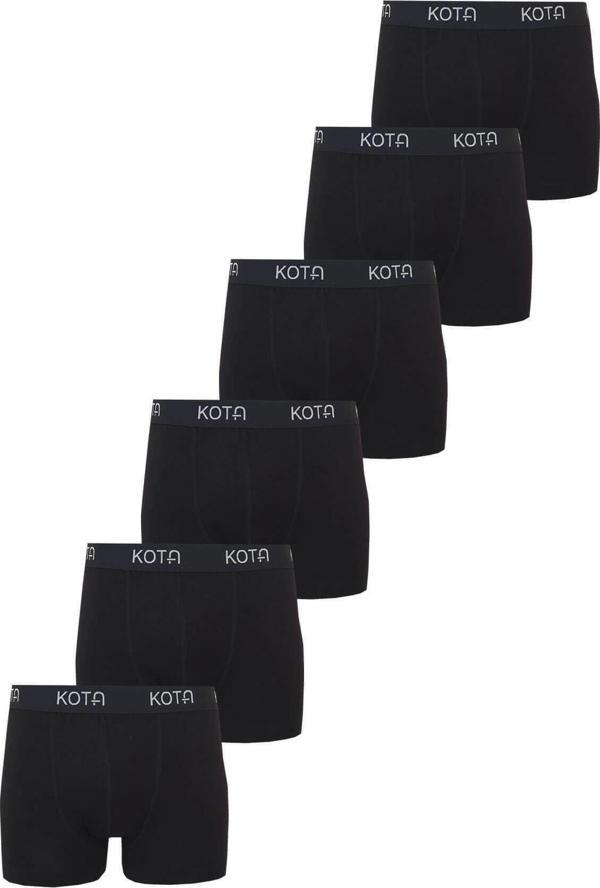 Kota 6Lı Erkek Likralı Boxer Pamuklu Esnek Rahat Renkli Paçalı - Image 1