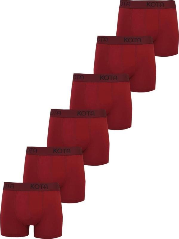 Kota 6Lı Erkek Likralı Boxer Pamuklu Esnek Rahat Renkli Paçalı - Image 1