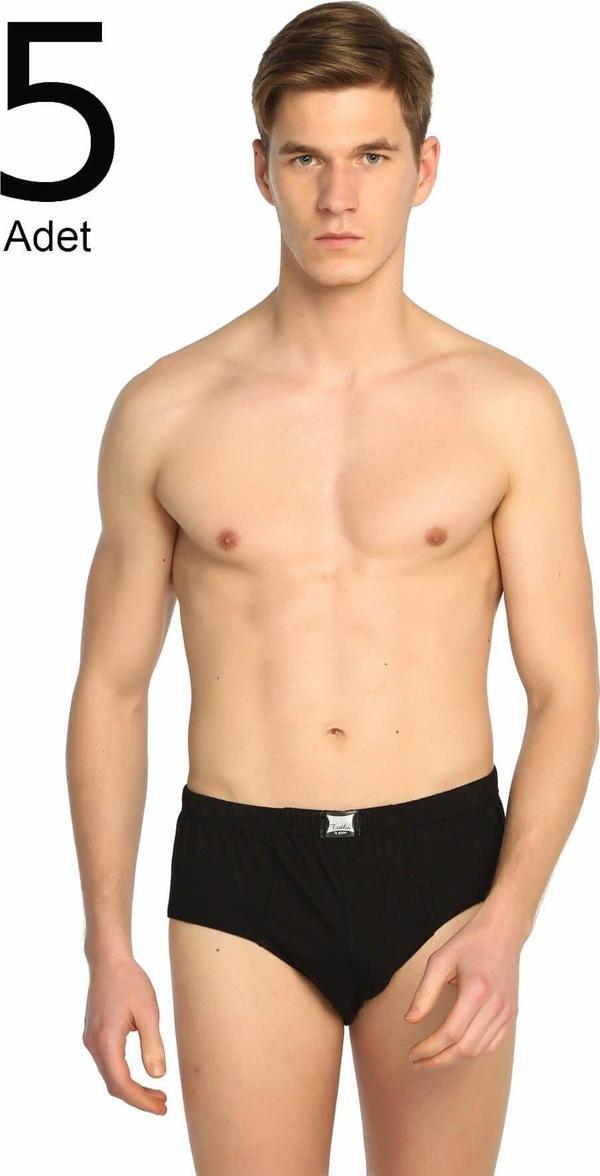 Tutku Erkek Siyah 5'Li Paket Pamuk Slip Yeni Sezon - Image 1