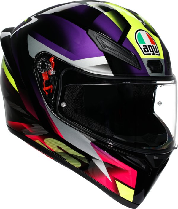 AGV KASK/K1 S E2206 FASTLAP BLACK PURPLE PINK M0196 FASTLAP - Image 1