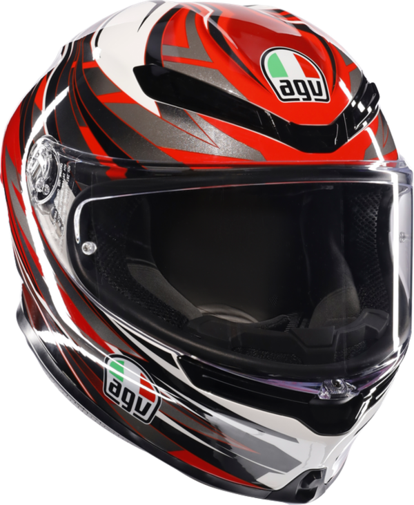 AGV KASK/K6 S MPLK REEVAL WHITE RED GREY M0165 - Image 1