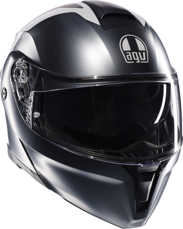 AGV KASK/STREETMODULAR RESI MATT GREY SILVER RED - Image 1