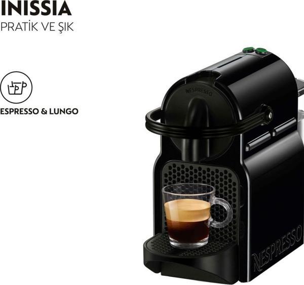 Nespresso Inissia D40 Black Espresso Makinesi - Image 1