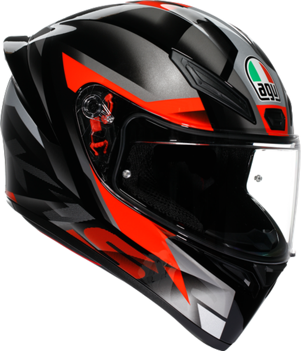 AGV KASK/K1 S E2206 FASTLAP BLACK GREY RED CONF. - Image 1