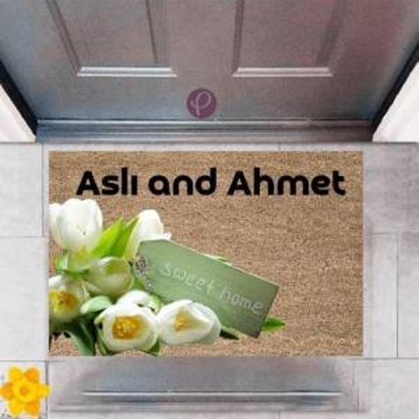 Kapı Önü Paspası Dekoratif Dijital Baskı Sweet Home P-2440 - Image 1