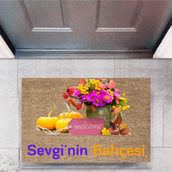 Kapı Önü Paspası Dekoratif Dijital Baskı Bahçesi P-2459 - Image 1