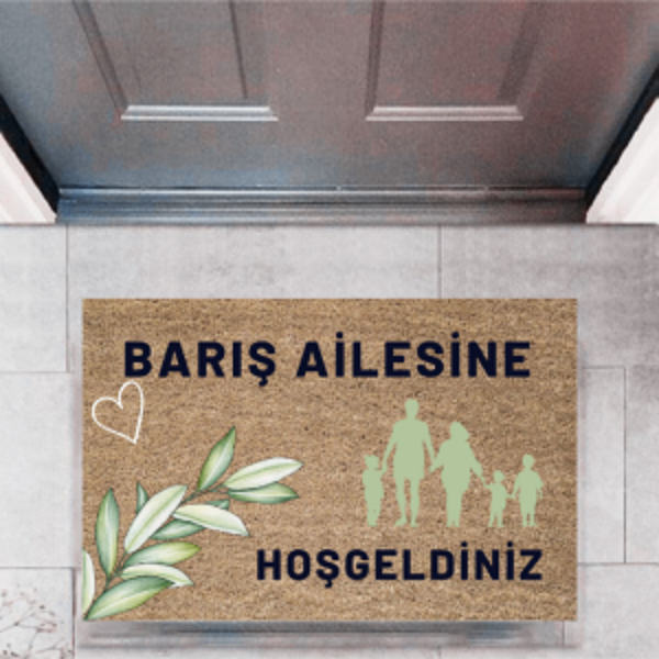 Kapı Önü Paspası Dekoratif Dijital Baskı Kişiye Özel P-2450 - Image 1