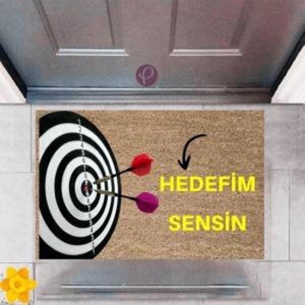 Kapı Önü Paspası Dekoratif Dijital Baskı Hedefim Sensin P-2453 - Image 1