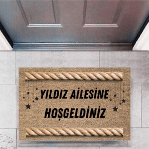 Kapı Önü Paspası Dekoratif Dijital Baskı Kişiye Özel P-2500 - Image 1