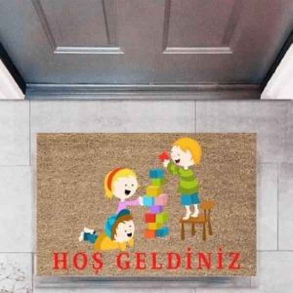 Kapı Önü Paspası Dekoratif Dijital Baskı ÇocuklarP-2717 - Image 1
