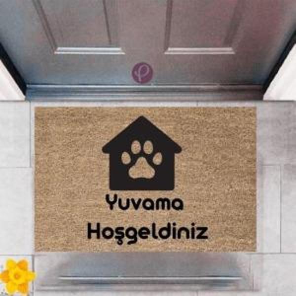 Kapı Önü Paspası Dekoratif Dijital Baskı Yuvama Hoşgeldiniz P-2423 - Image 1