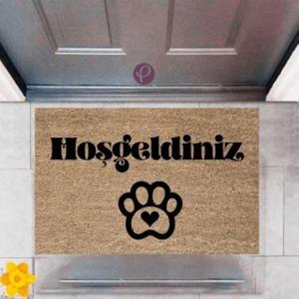 Kapı Önü Paspası Dekoratif Dijital Baskı Hoşgeldiniz P-2424 - Image 1