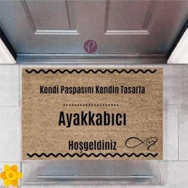 Kapı Önü Paspası Dekoratif Dijital Baskı Ayakkabıcı P-2521 - Image 1