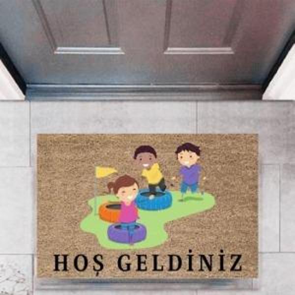 Kapı Önü Paspası Dekoratif Dijital Baskı ÇocuklarP-2720 - Image 1