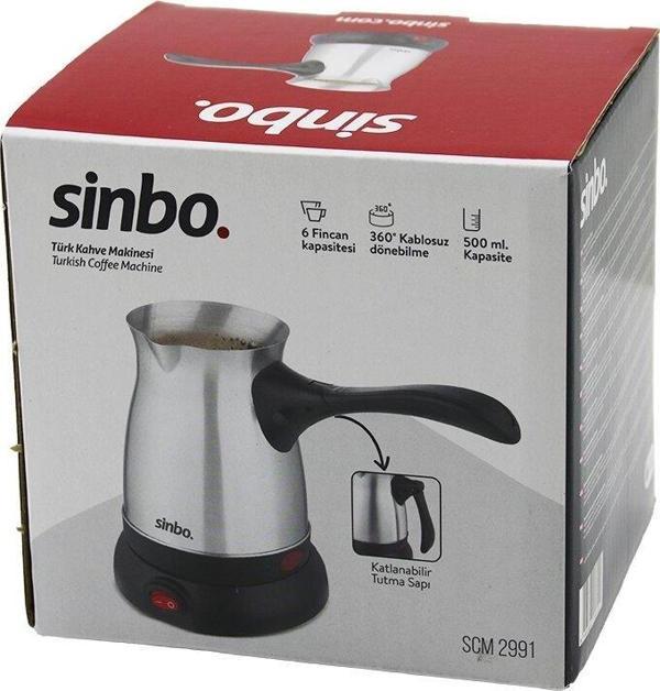 ÇELİK ELEKTRİKLİ CEZVE TÜRK KAHVE MAKİNESİ - 6FİNCAN=500ML 360 DERECE KABLOSUZ KULLANIM KATLANIR KULP 600W SCM-2991 (5060) - Image 1