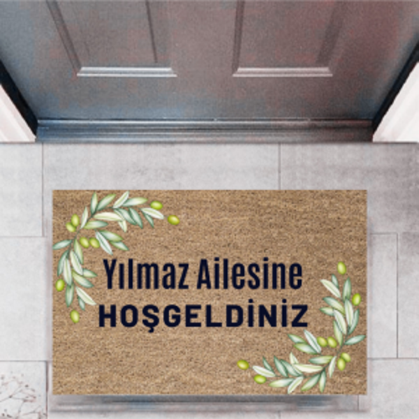 Kapı Önü Paspası Dekoratif Dijital Baskı Kişiye Özel P-2451 - Image 1