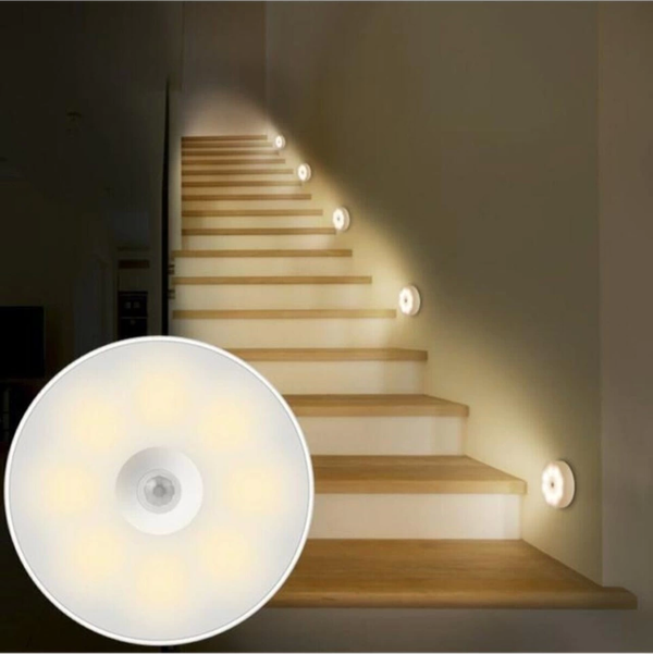 V-009 Hareket Sensörlü Usb Şarjlı Led Işık Lamba-oda, Mutfak, Salon Ve Merdiven Işıklandırma - Image 1