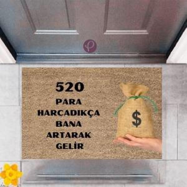 Kapı Önü Paspası Dekoratif Dijital Baskı 520 Para P-2477 - Image 1