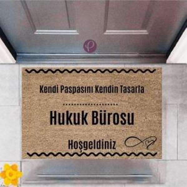 Kapı Önü Paspası Dekoratif Dijital Baskı Hukuk Bürosu P-2547 - Image 1