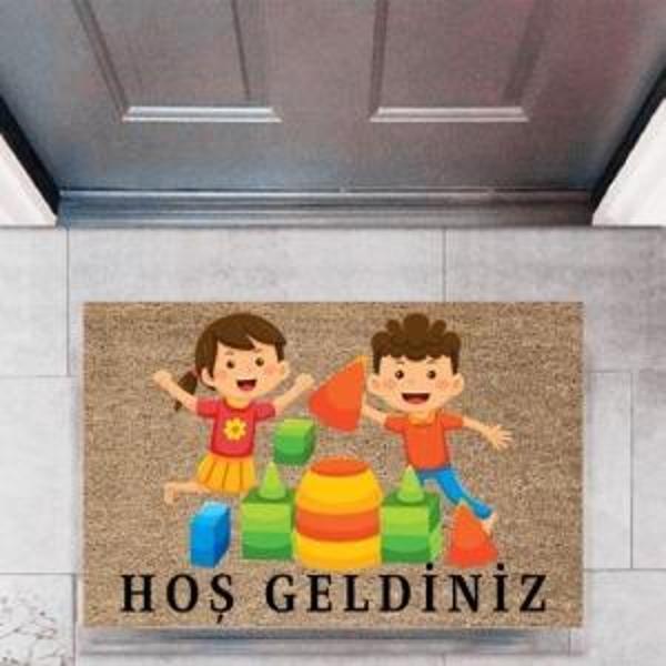 Kapı Önü Paspası Dekoratif Dijital Baskı ÇocuklarP-2718 - Image 1