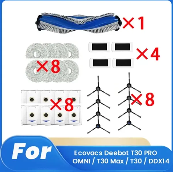 Omnı /T30 Max / T30 / DDX14 Süpürge Aksesuarları Için 29 Adet Ana Yan Fırça Filtre Bez Toz Torbası  - Image 1