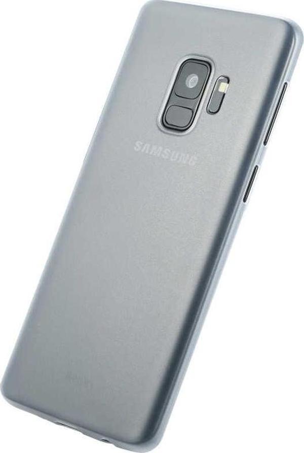 Galaxy S9 Kılıf Lollipop İnce Pürüzsüz Mat Yüzey Kılıf Transparan Beyaz - Image 1