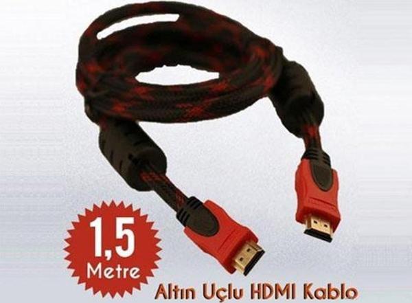 Büro Ev Ofis için 150CM Golden Uçlu HDMI Kablosu - Image 1