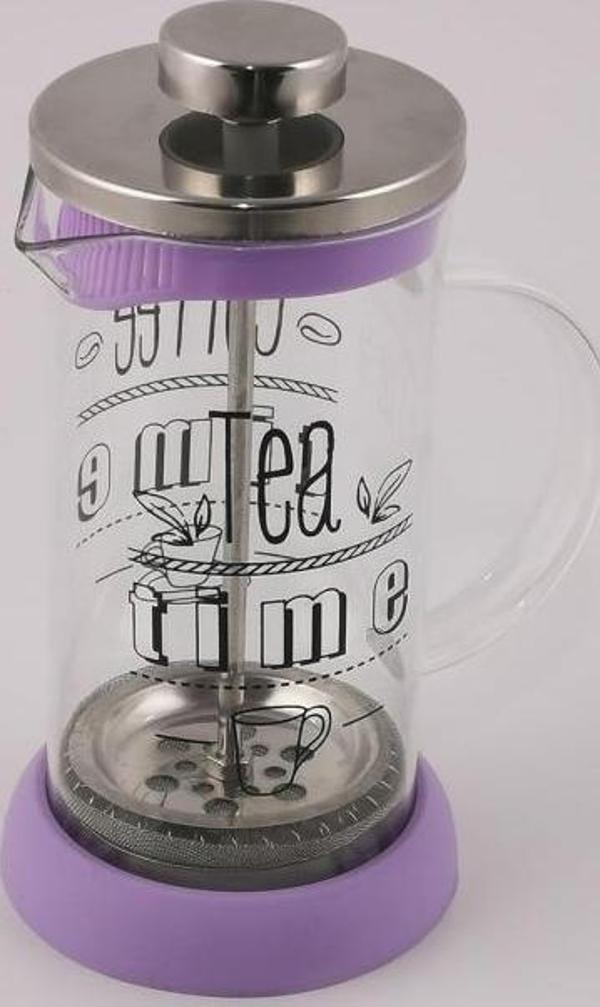 Silikonlu Bitki Çayı Demliği & Demleme & French Press Mor - Image 1