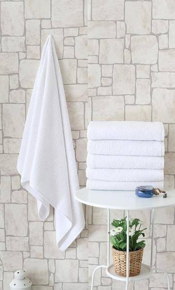 Nevresim Dünyası Otel Tipi 70x140 Banyo Havlusu Beyaz - Image 1